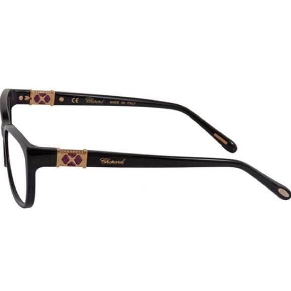 Chopard Rectangular Black Frame & Case Purple Stones Brand New NWT - Picture 2 of 13